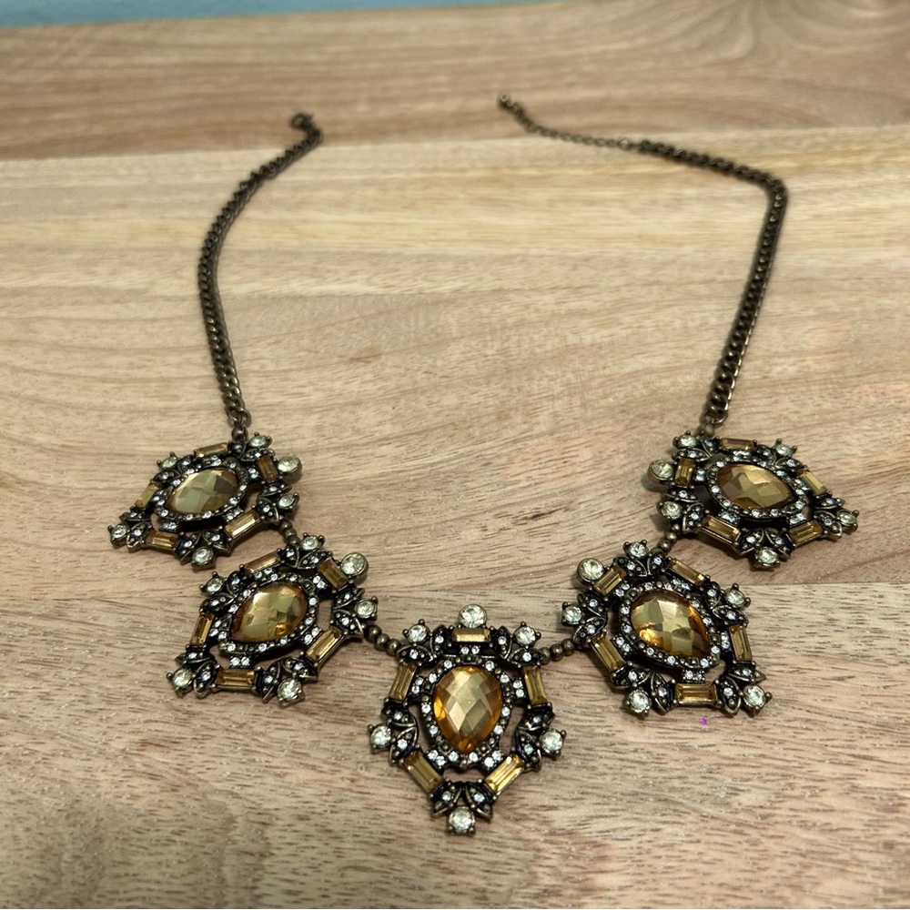 Ornate Gem Statement Necklace
